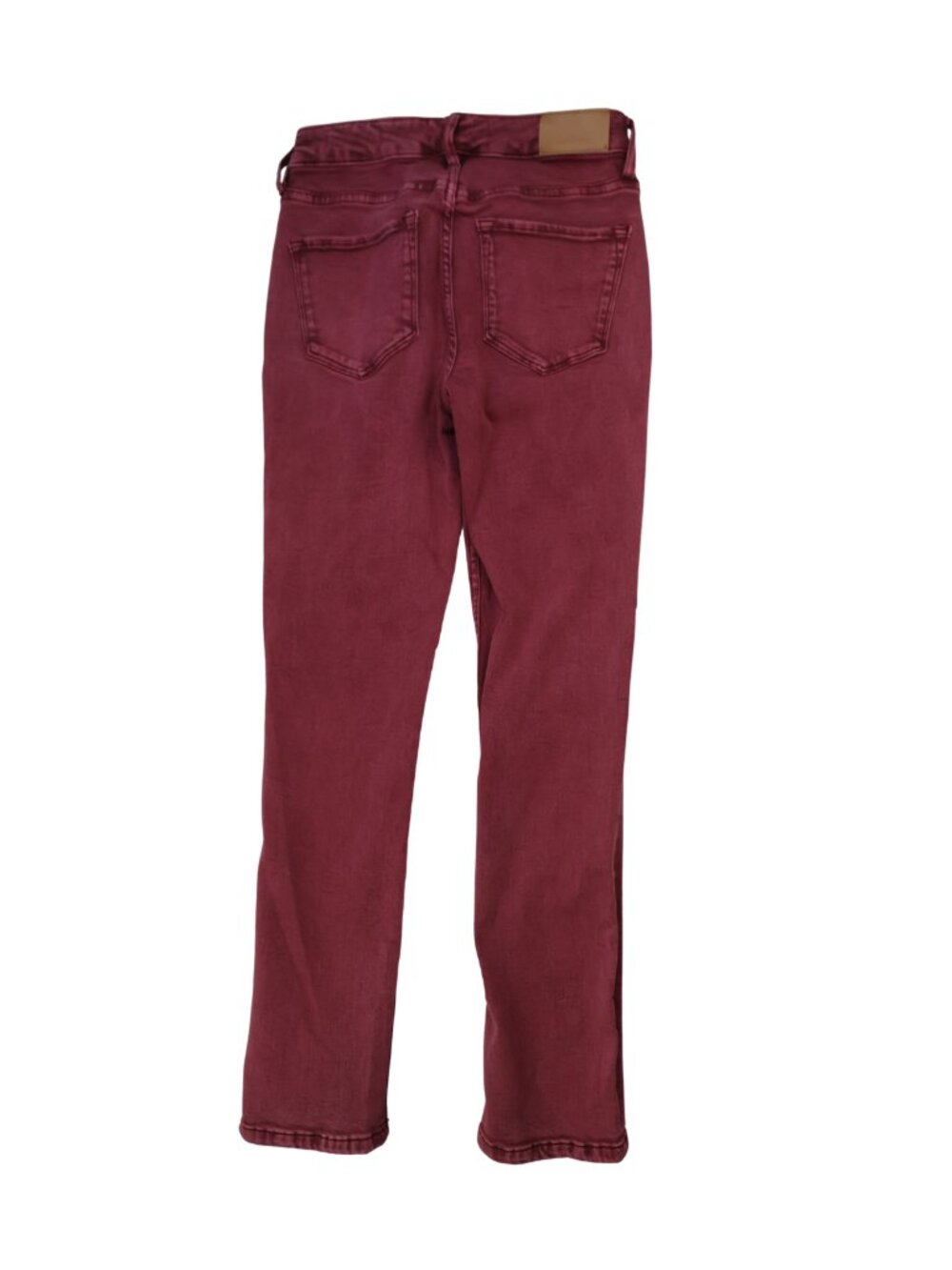 Dear John Blaire Straight Jeans Size 25 Burgundy Stretch Mid Rise Ankle - Picture 3 of 8